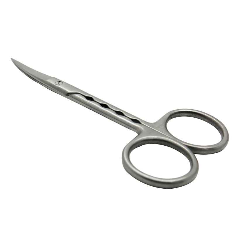 3.5mm Thickness 4.5inch S/S Long Handle Beauty Eyebrow Manicure Cuticle Nail Scissors