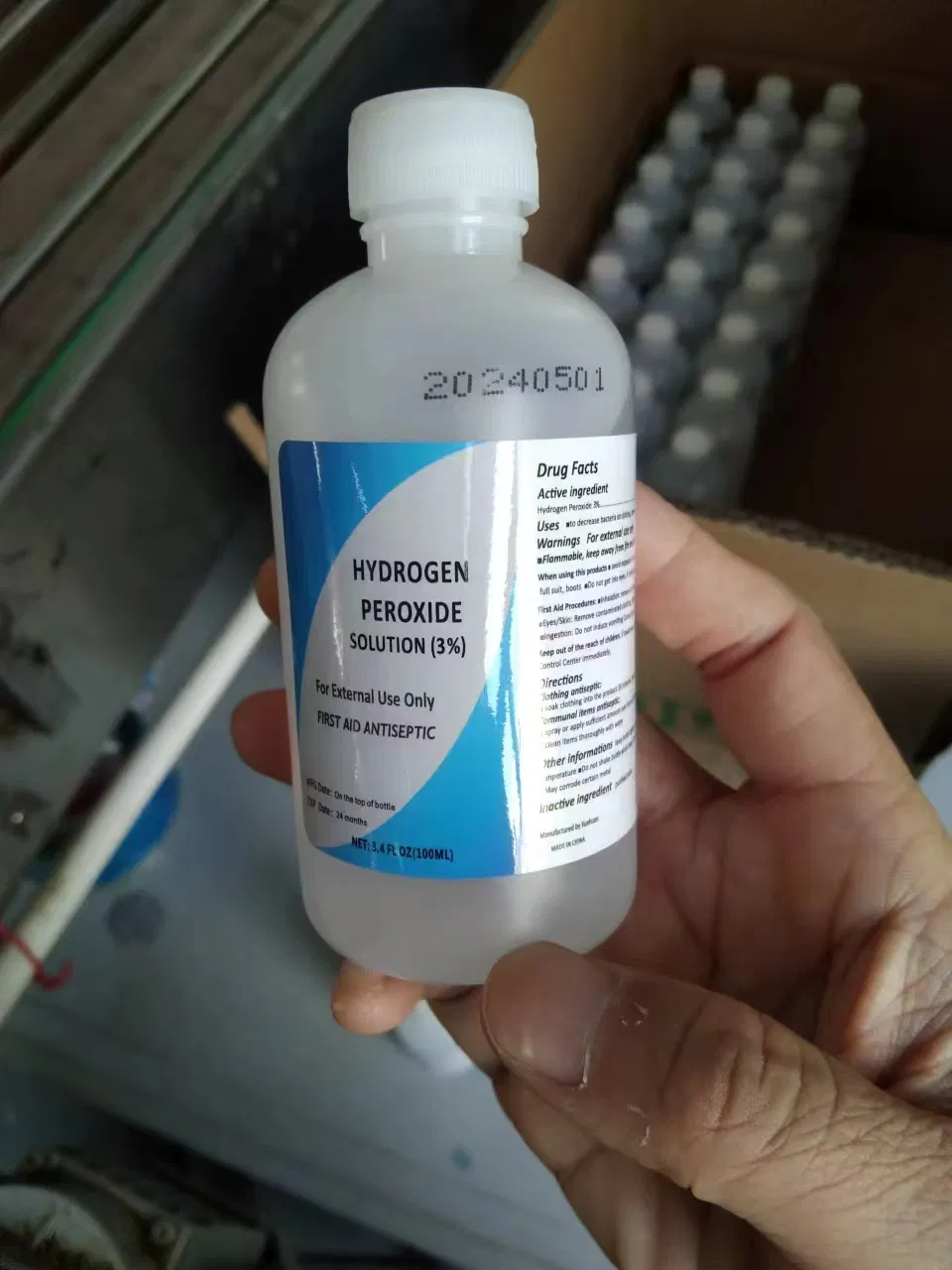 100ml 3% Hydrogen Peroxide Solution for First Aid Kit Skin Wound Disinfectant
