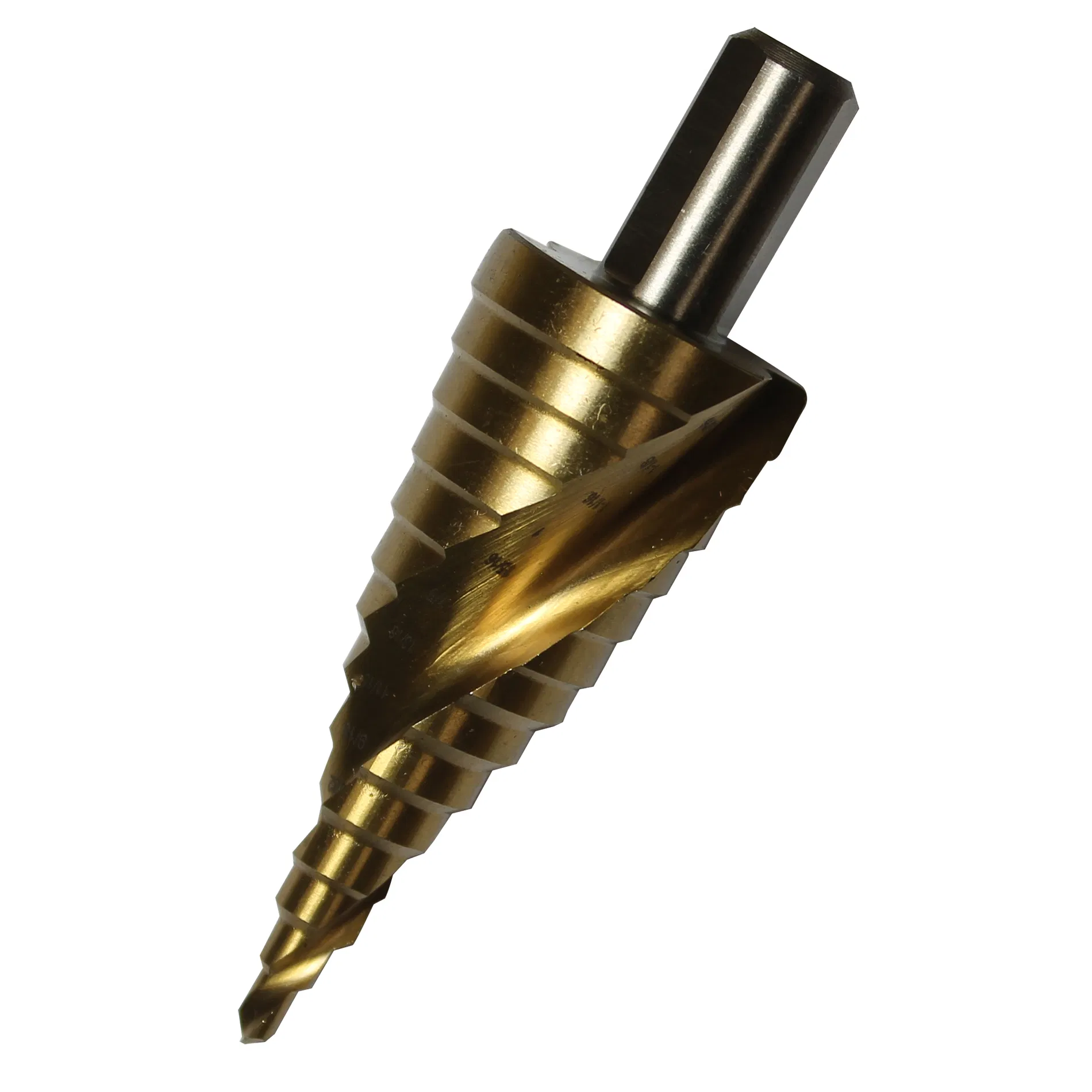 Spiral Fluted HSS Tin Step Drill Bits - Fractional Sizes