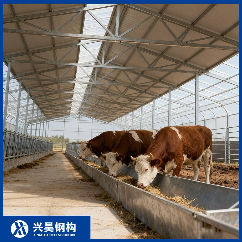 High-Strength Structural Steel Skeleton Prefab/Prefabricated Steel Structure Breeder/Layer/Broiler/Chicken/Cow/Sheep Shed/House