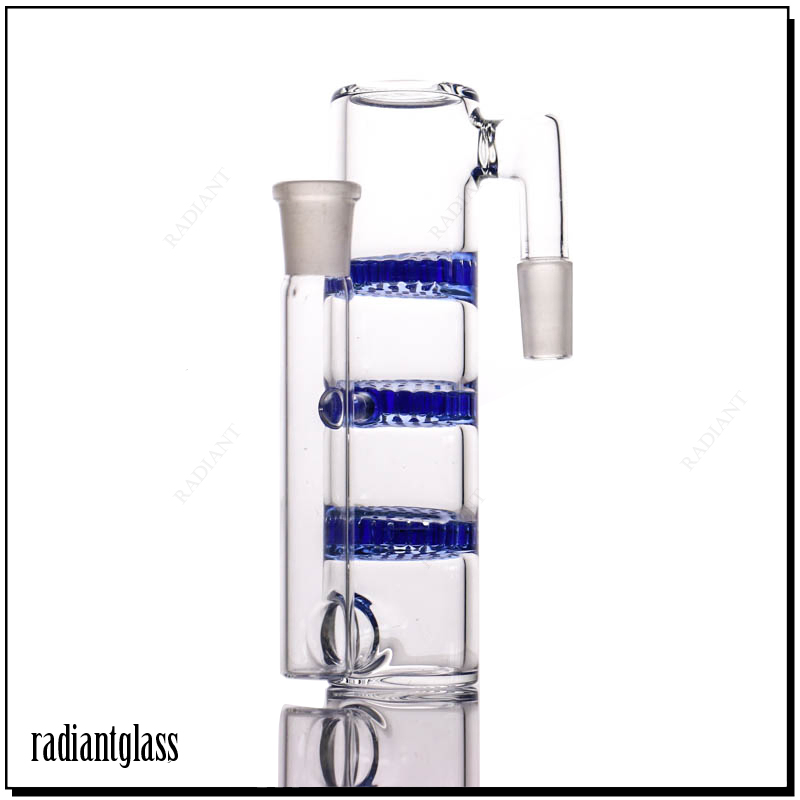 T1 Triple Honeycomb Perc Ash Catcher Smoking Accessories for Water Pipe