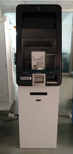 Bank ATM Self Service Kiosk with HD Touch Screen Custom Offerring Cash Accepting Module