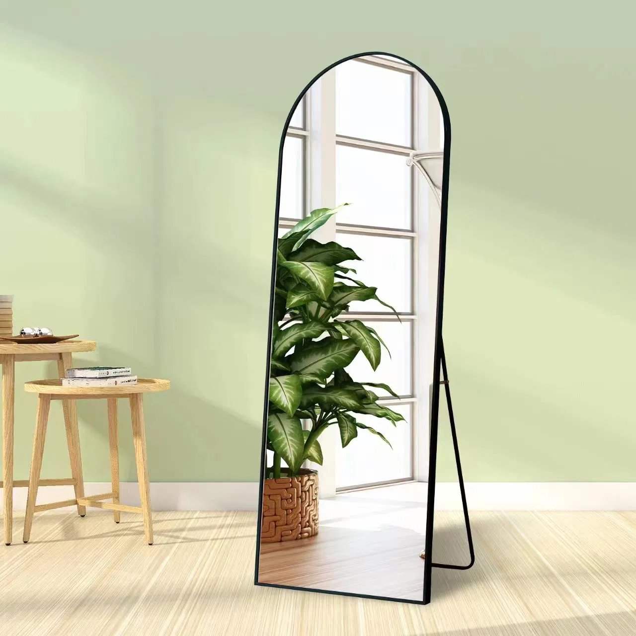 Full Length Black Standing Mirror