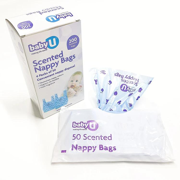Factory Direct Sales Low Price Disposable of HDPE/LDPE High Quality Degradable Environmental Protection Custom Printing Recyclable Baby Nappy Bag