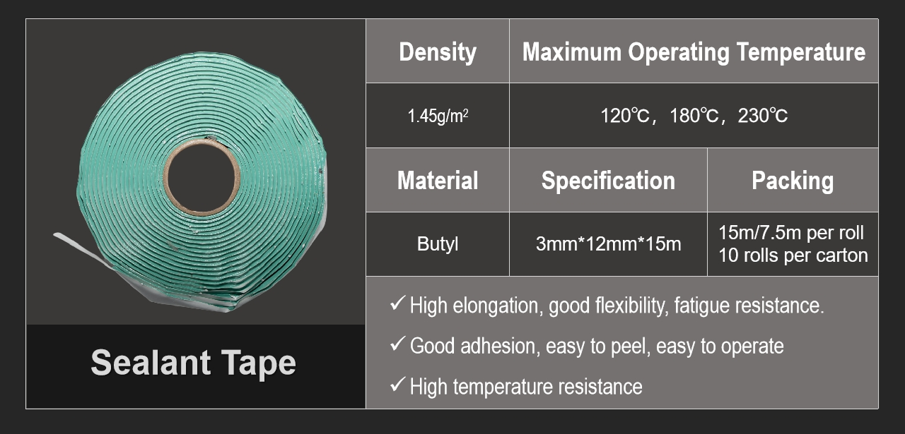 High Performance Butyl Sealant Tape for Press Molding