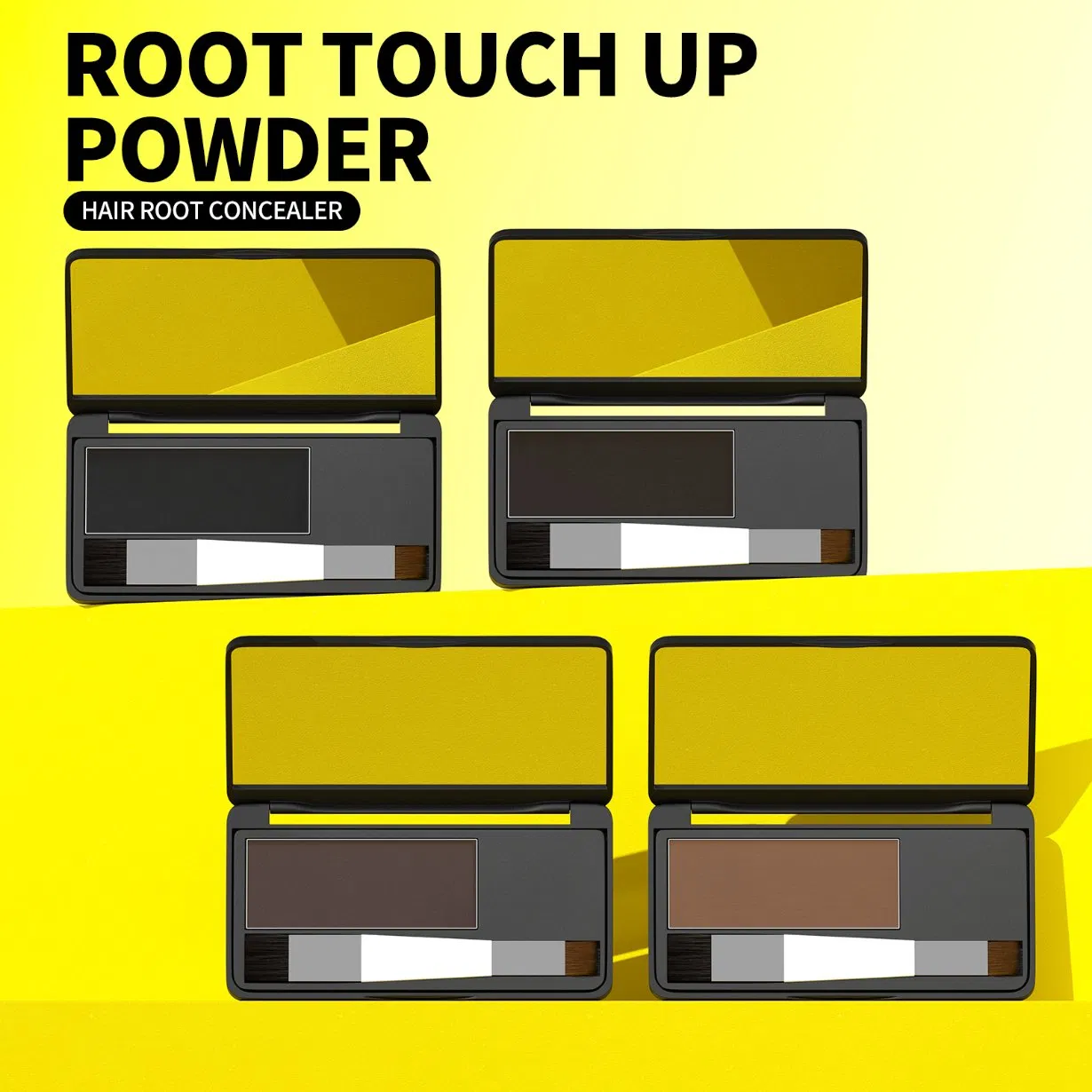 Private Label Strong Hold Root Touch up Hair Loss Concealer Fast Cover Grey Hair 8g Black Hairline Powder
