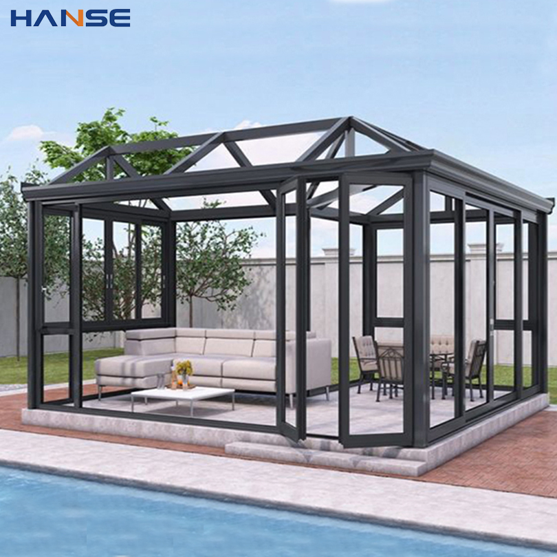 Customized European Style Glass Enclosure Modular Sun Room Modern Outside House Garden Patio Almuninm Insulated Glass Sunroom