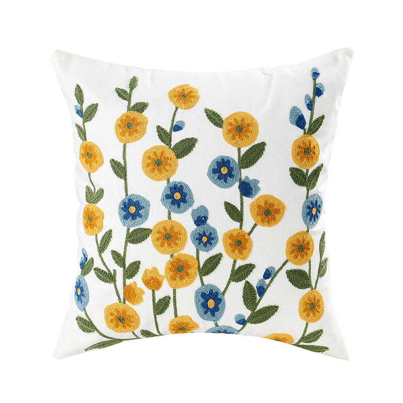 Home Decorative Geometric Embroidery Throw Pillow Covers Custom Soft Sofa Bed Cotton Embroidery Boho Cushion Covers