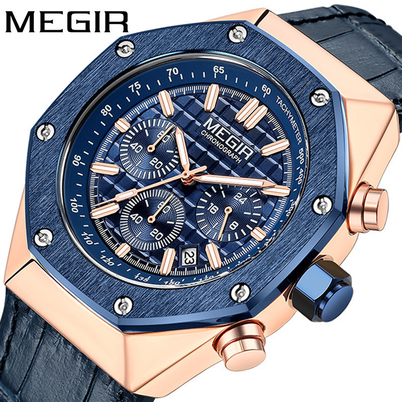 Hot-Selling Megir 2213 Popular Fashion Multi Functional Waterproof Men's Quartz Watch