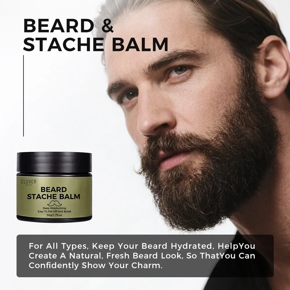 Custom Logo Natural Premium Mens Beard Growth Balm Organic Beard Cream for Men