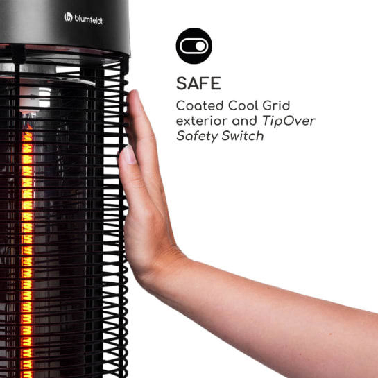 Electric Home Infrared Space Heater Waterproof Free Standing Portable Heater for Indoor Outdoor Use