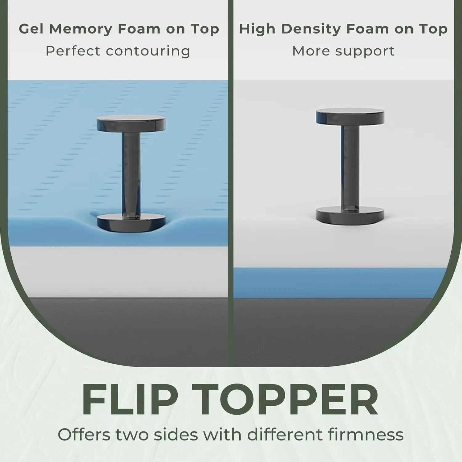 4 Inch Firm Mattress Topper Extra Firm Memory Foam Cooling