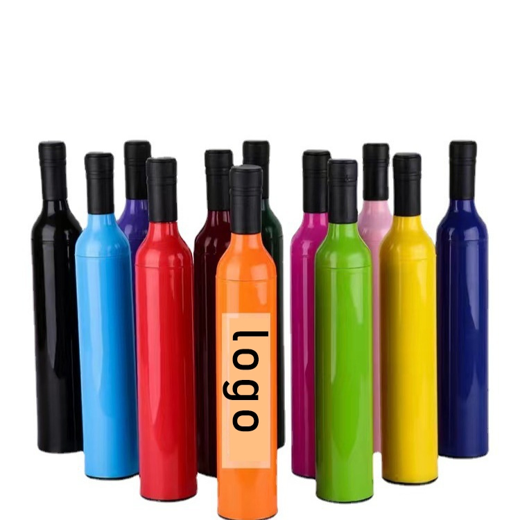 Зонт-бутылка трехсложный с рекламой для промоподарков