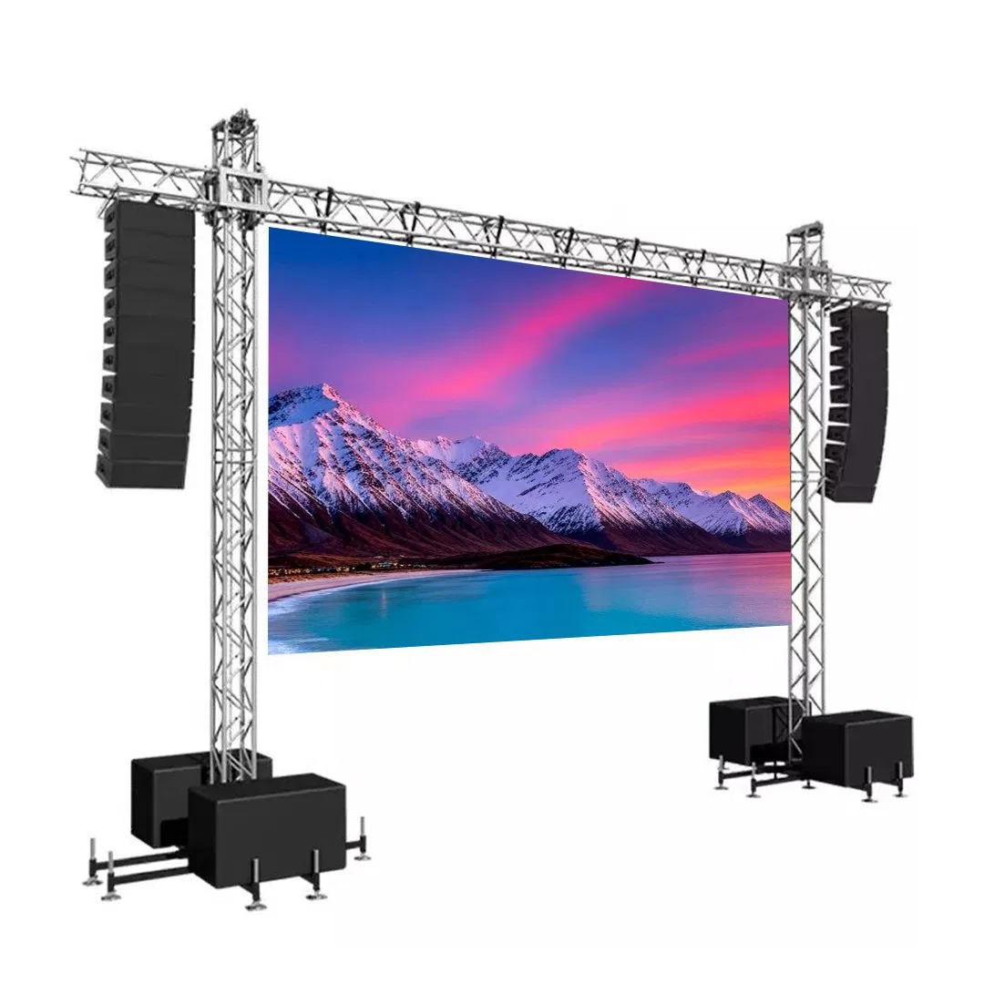 High-Contrast Outdoor LED Screen - Aluminum Truss Event Lighting System