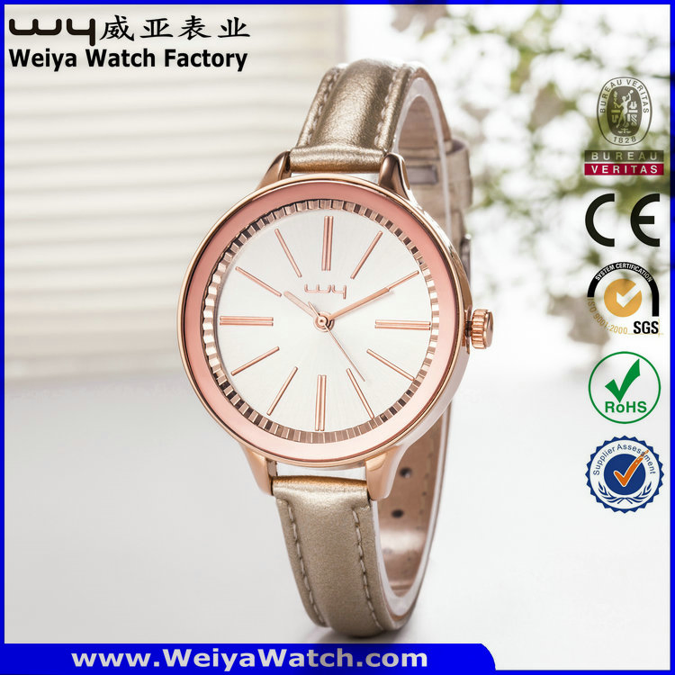 Factory Classic Casual Quartz Ladies Wrist Watch (Wy-043F)