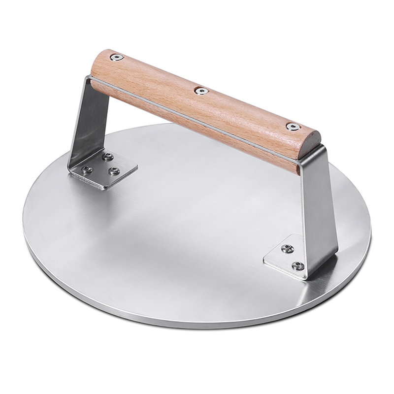 Stainless Steel BBQ Smasher 8.5 Inch Metal Patty Maker Hamburger Burger Press Stick Grill Press