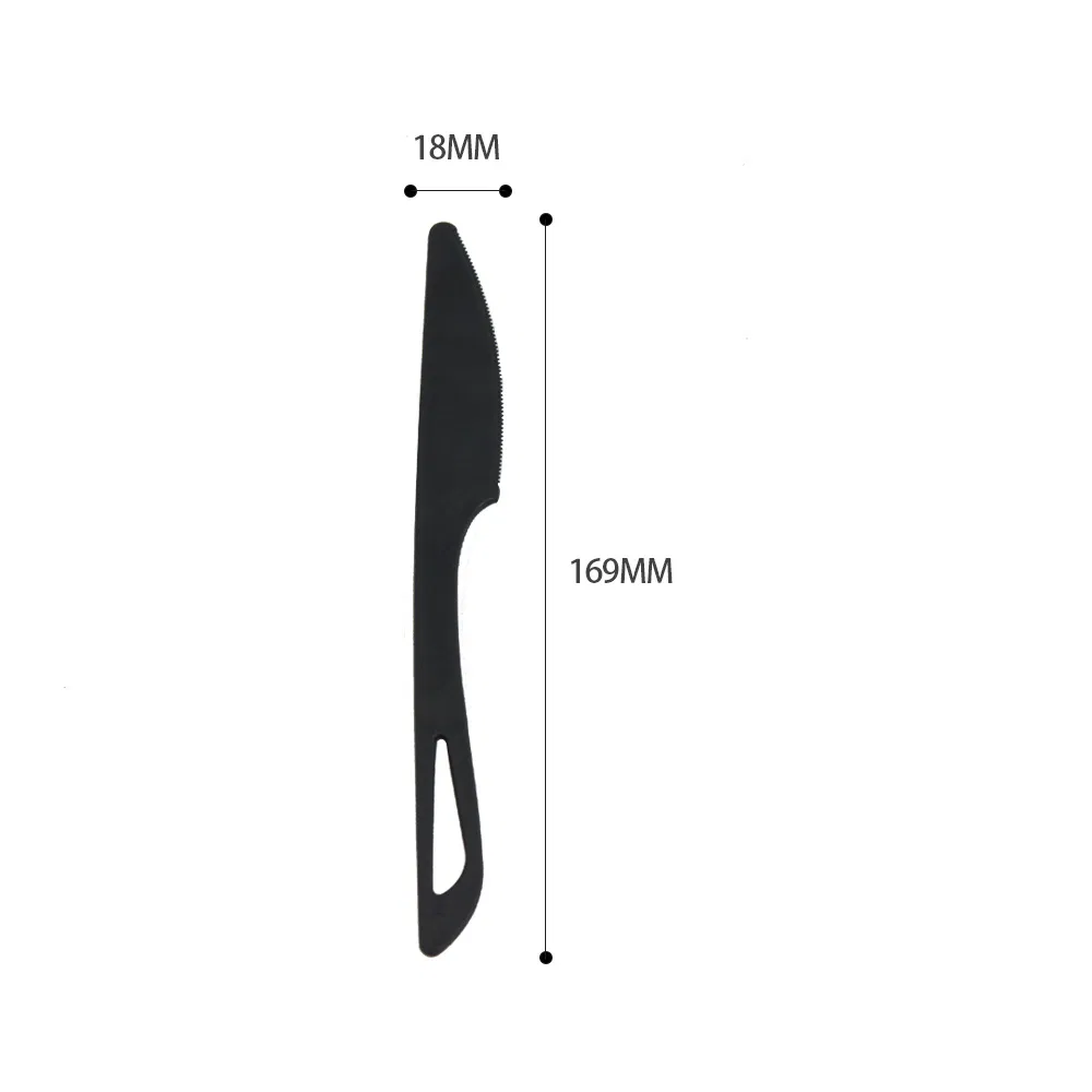 Factory Manufacturer Compostable Eco-Friendly Biodegradable 6.5" PLA Tableware Cutlery Knife