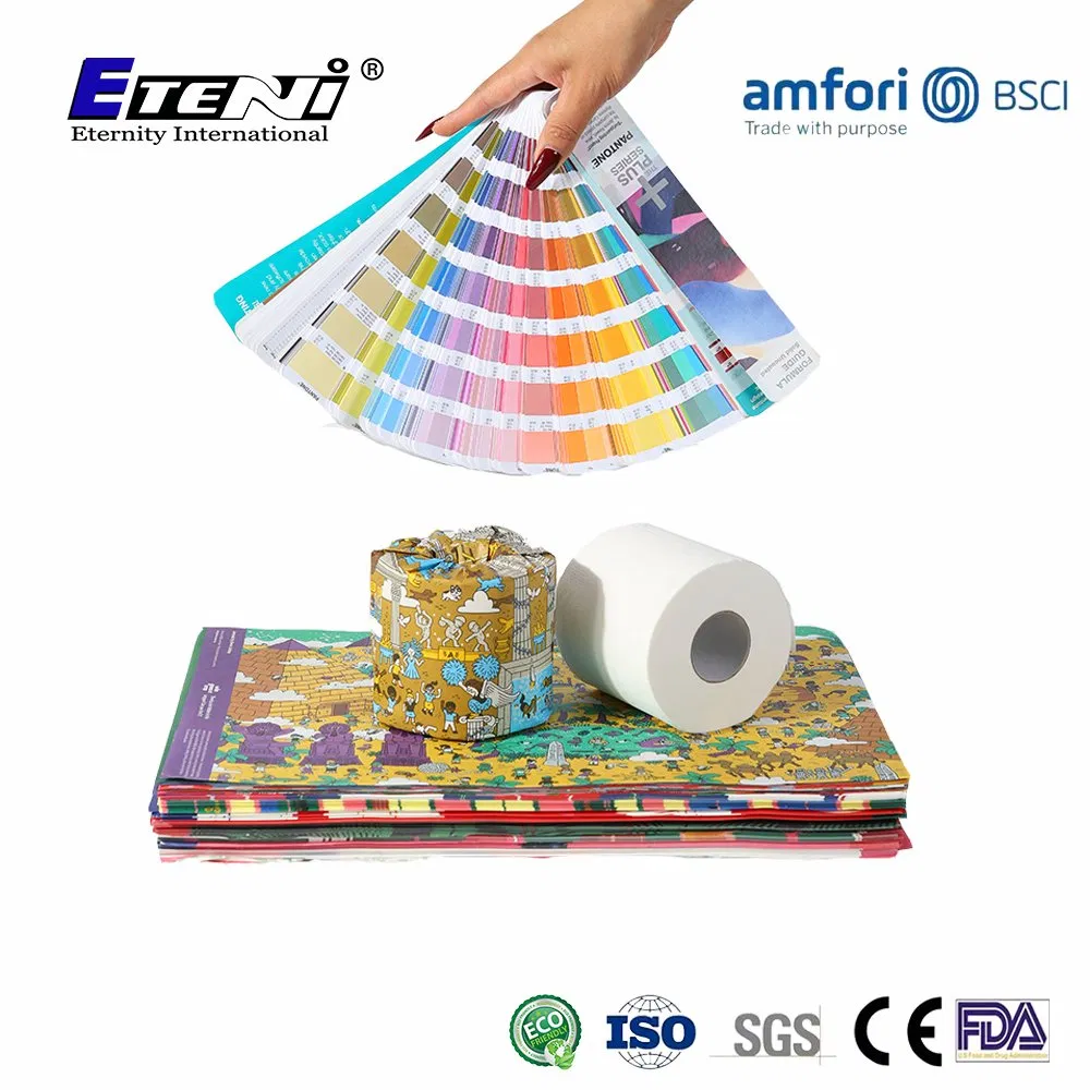 Quality Supplier OEM Various Fashionable Packaging Bamboo Pulp Toilet Tissue Paper Roll