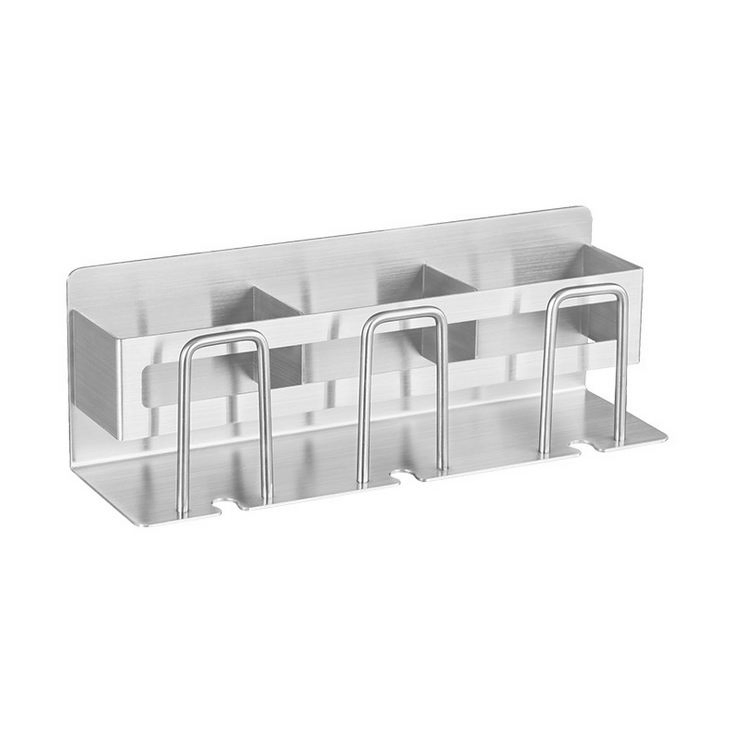 Self Adhesive Stainless Steel 304 Toothbrush Holder Organizer for Bathroom
