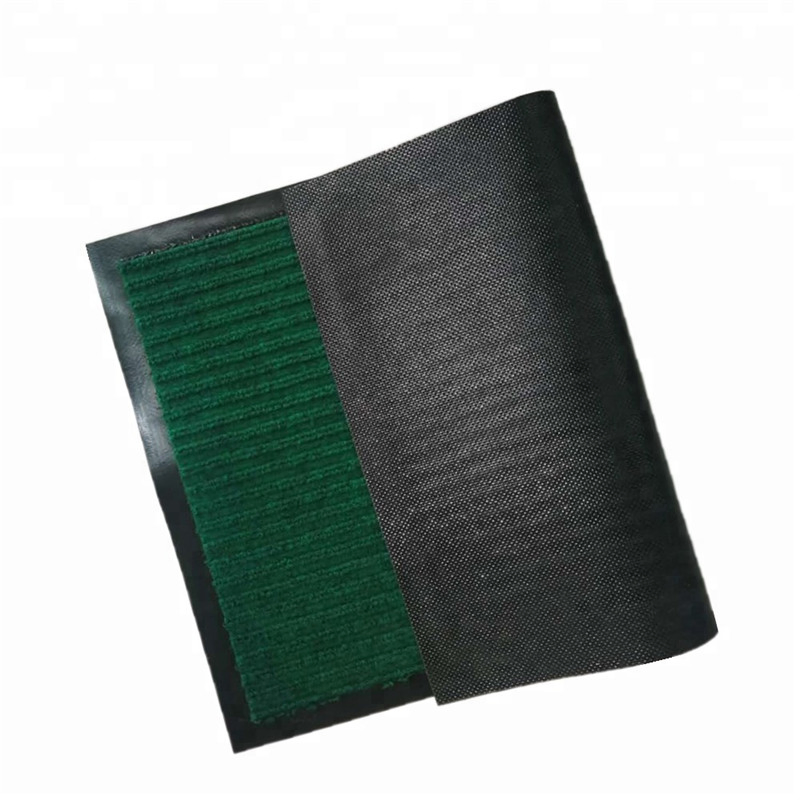 Tough Rib Entrance Mats/ Ribbed Grey/Black Non Slip Door Mat Rubber Backed Runner Barrier Mats Rug Kitchen Mat (60 X 80 CM)