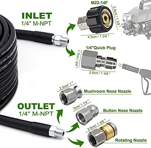 5800 Psi High Pressure Hoses for Cleaning Machines Rubber Steel Wire Hoses High Pressure Hoses