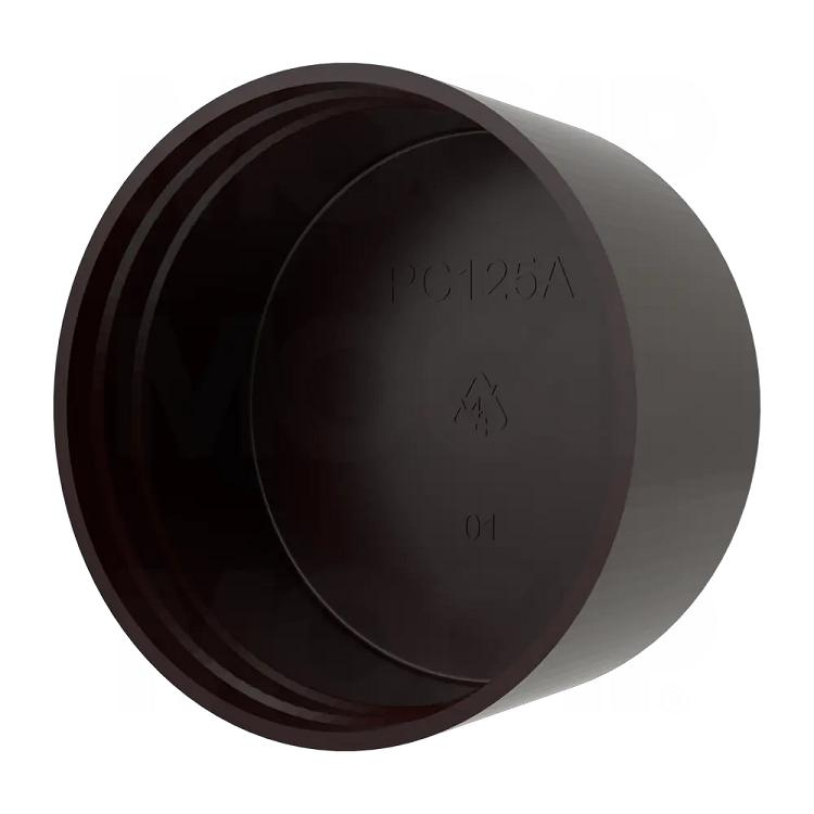 3-Inch Galvanized Steel Pipe Plastic Round End Cap for Tubing Protection