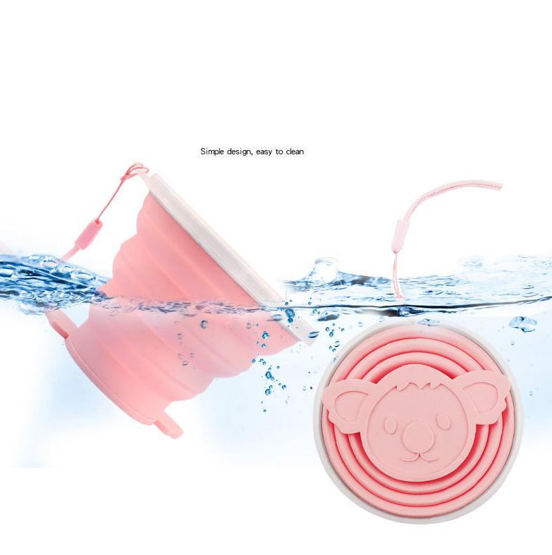 Wholesale Custom Logo Silicone Reusable Collapsible Coffee Folding Cups Folding Travel Mug