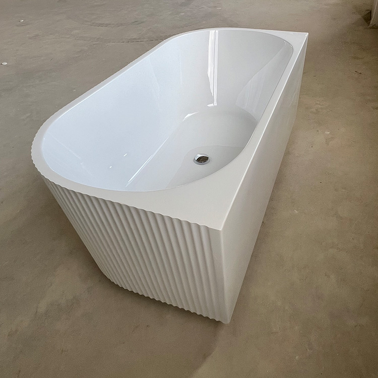 Акриловая ванна Freestanding с флейтированным дизайном