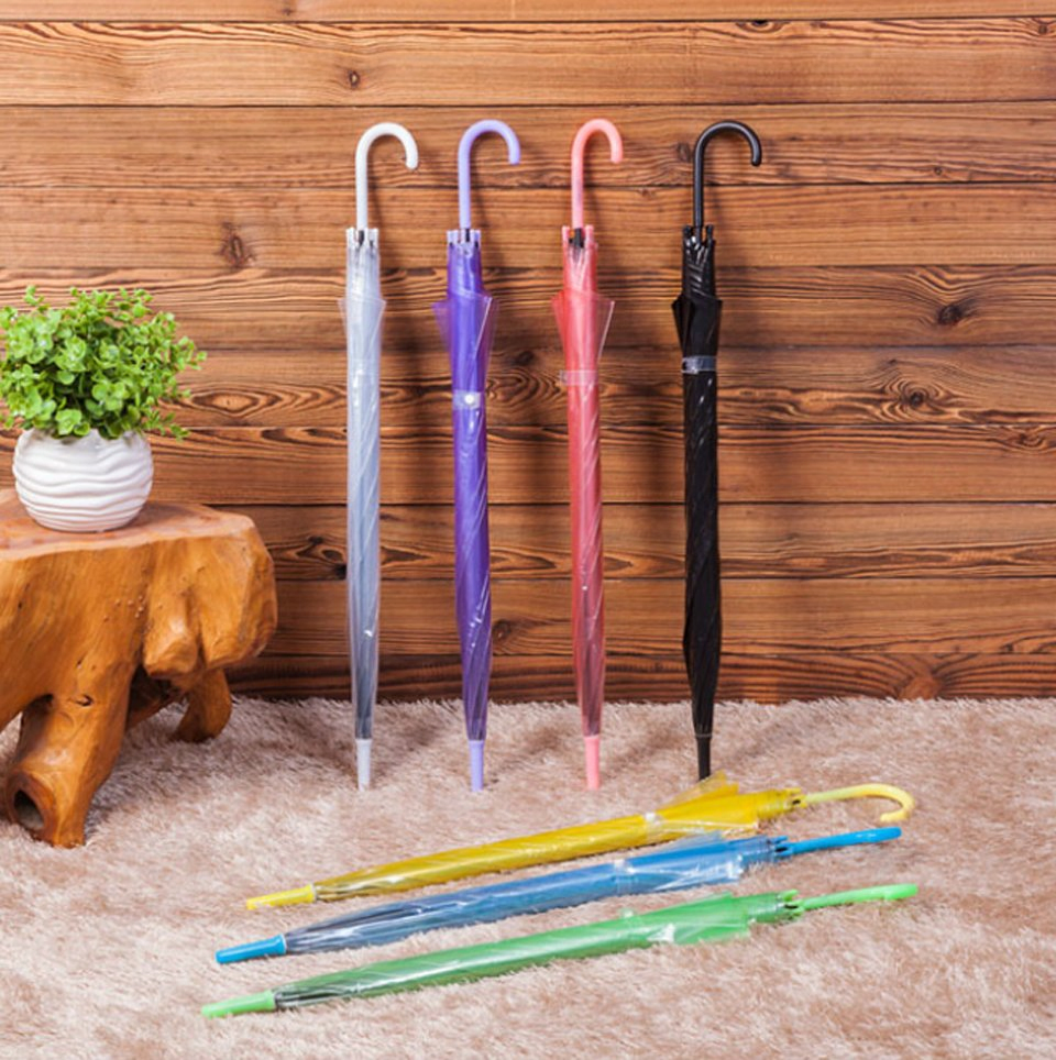 Wholesale Promotion Best Factory Price Long Handle Custom Transparent Umbrella with Logo