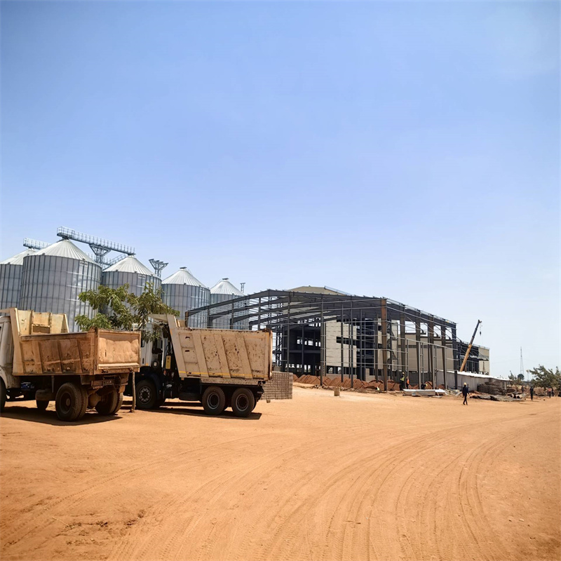 Industrial Design Style Low-Cost Prefabricated Steel Structure Corn Milling Plant Installation Site