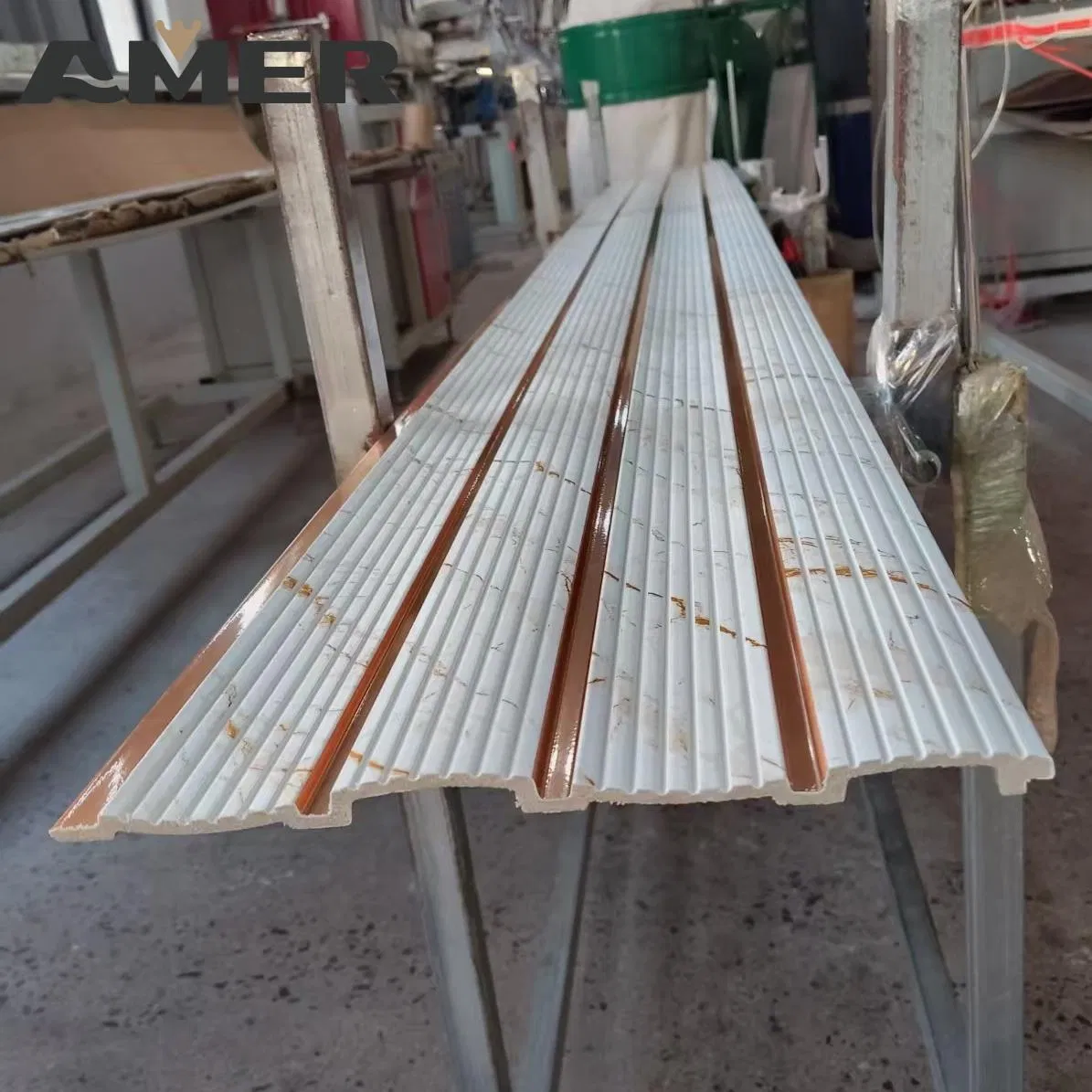 PS Wall Panel Polystyrene Grille Wood PS Fluted Wall Panel MDF Panelling for Walls