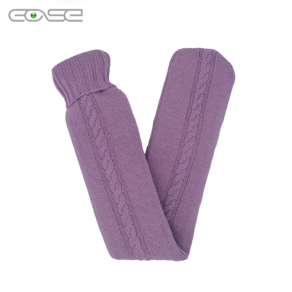 Extra Long Hot Water Bottle with Chic Cover for Comfort