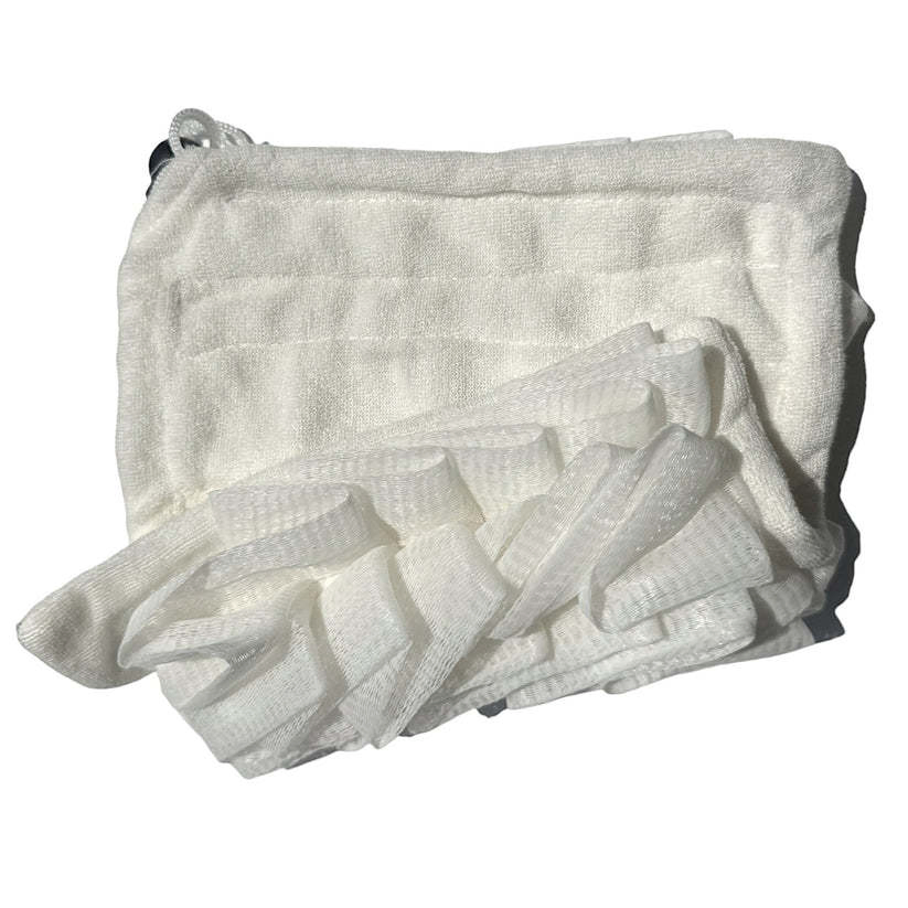 Bath Loofah Sponge 2 in 1 Portable Body Washing Shower Loofahs Mesh Pouf