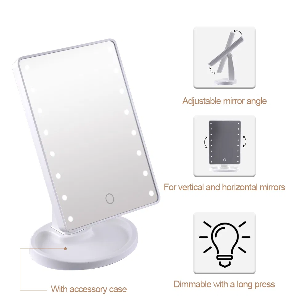 Electric Battery Operated Detachable Rotating LED Mirror
