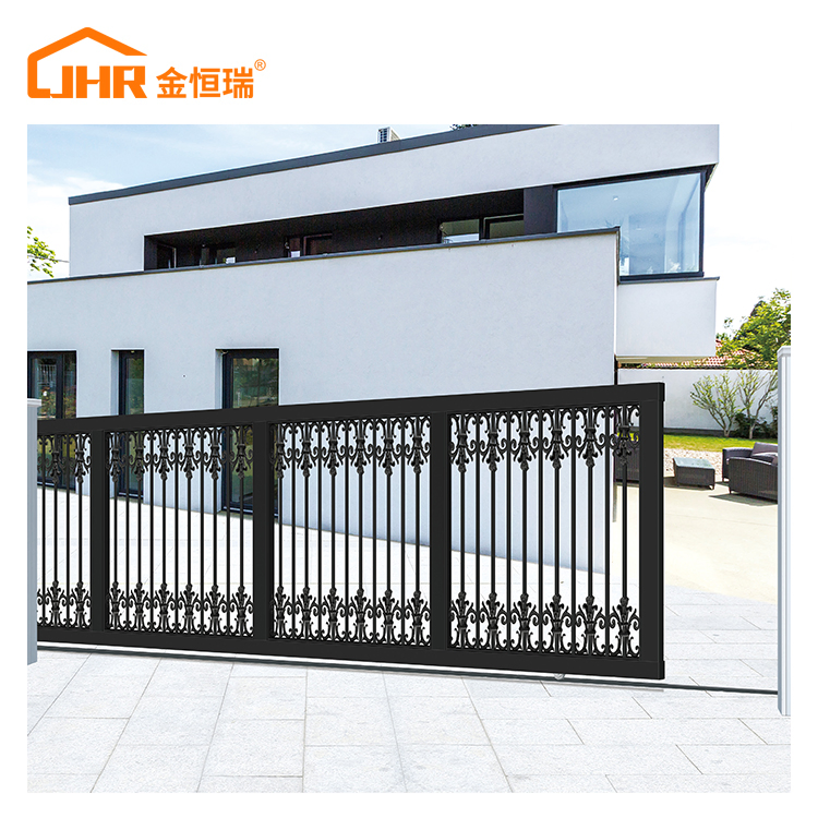 Adjustable Electric Aluminum Fence Panels with Artificial IVY Privacy Gate