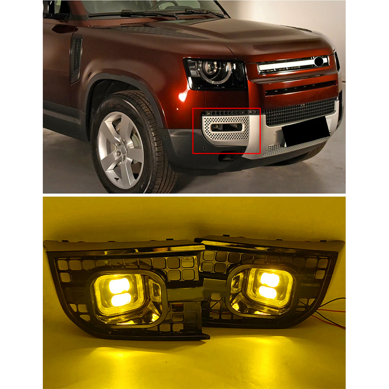 Квадратные противотуманные фары для Land Rover Defender