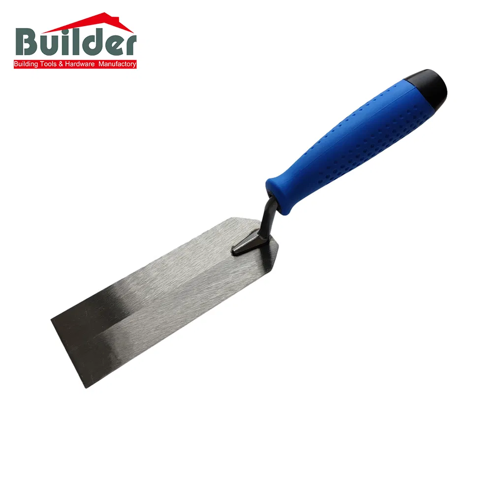Carbon Steel Masonry Tools Bricklaying Margin Trowel with Soft PVC Handle