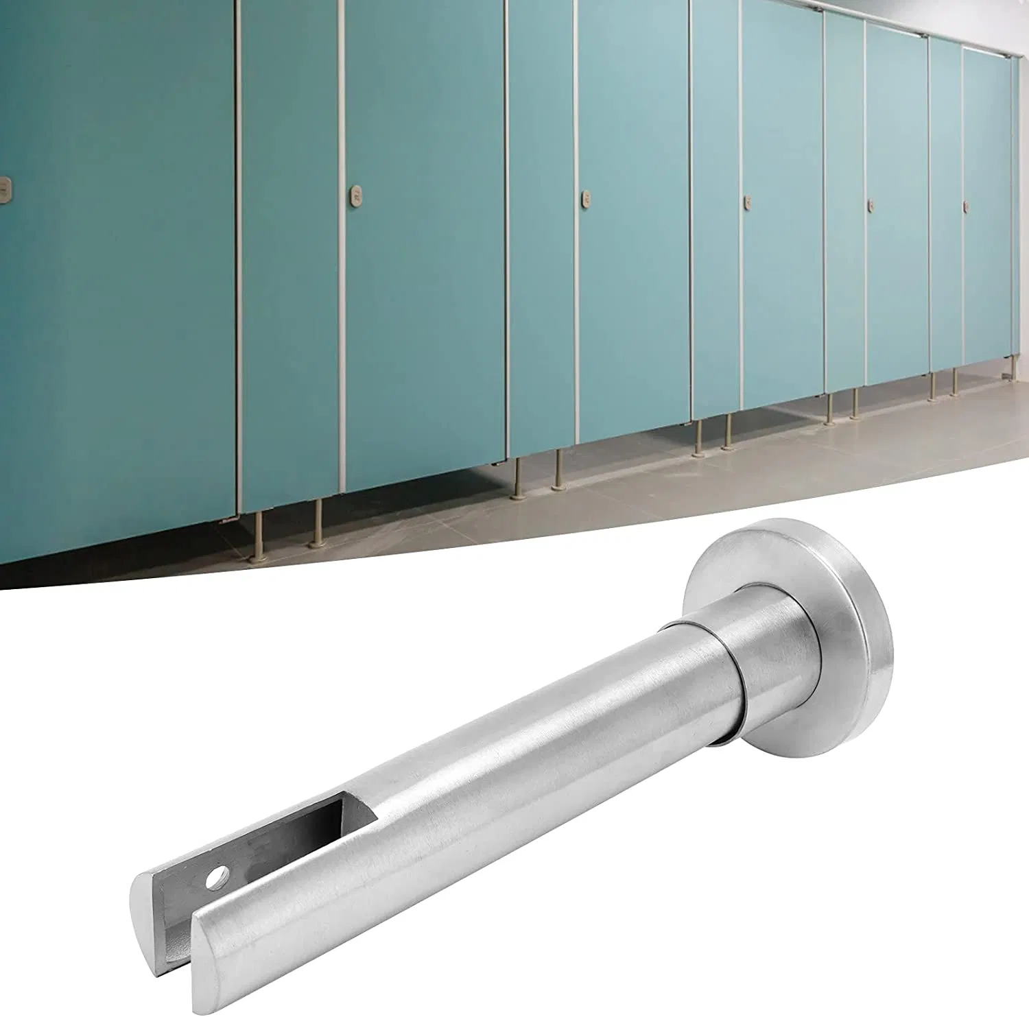 Stainless Steel Basic Toilet Cubicle Partition Adjustable Leg Wholesales with Zinc Alloy Support Leg