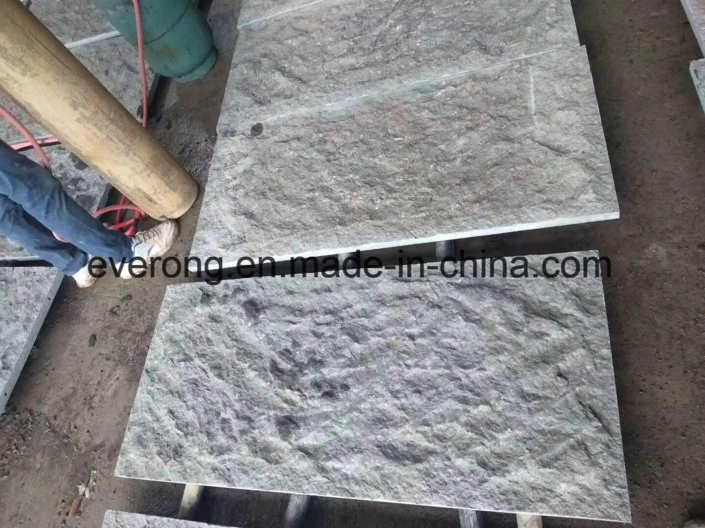 Cheap Chinese Grey &Yellow Granite Paver with Water-Jet Finish for Landscape