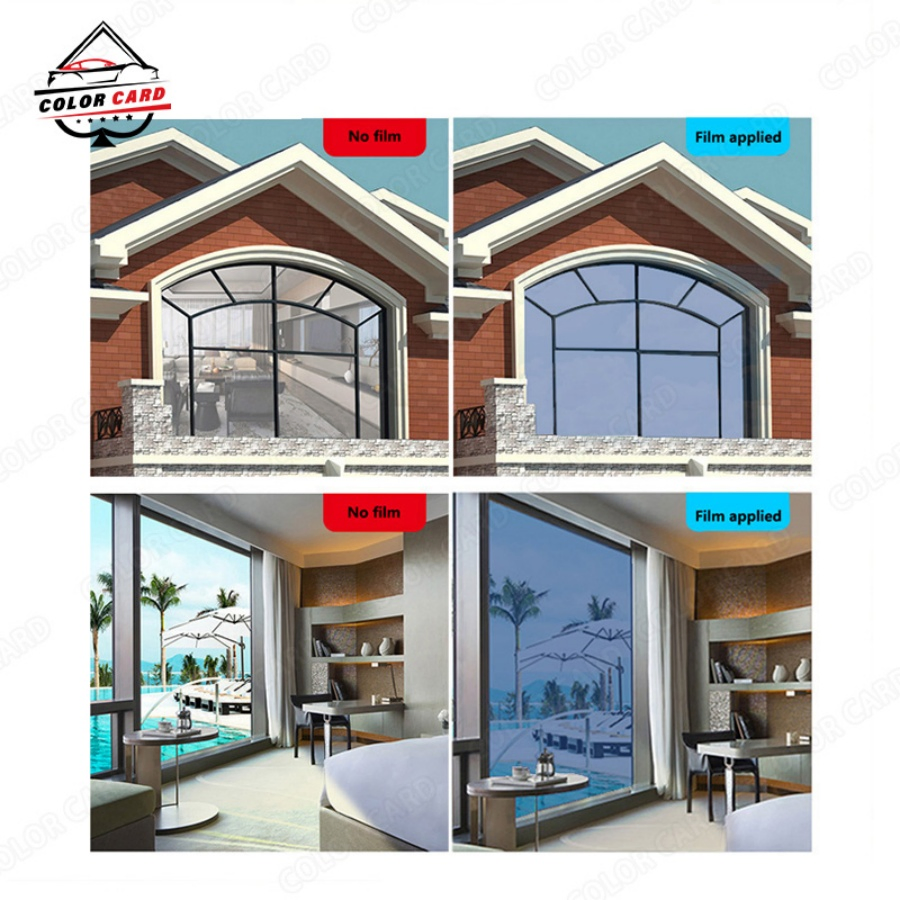 Black Is Opaque to Light One-Way Perspective Privacy Window Architectural Film