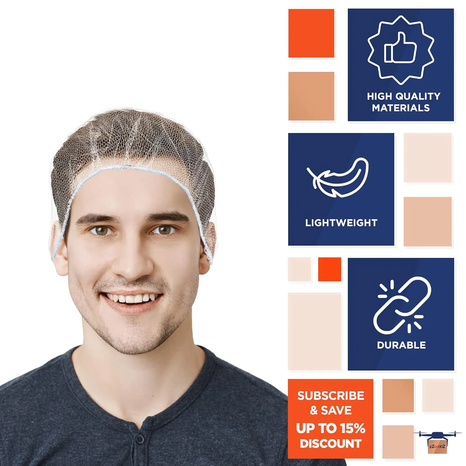 Lab/Kitchen/Clean-Room/Bakery Multi-Purpose Durable Dust-Proof Nylon Mesh Hairnet