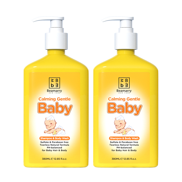 Wholesale Private Label Cosmetics Natural Organic 2 in 1 Shower Gel Calming Gentle Baby Shampoo & Body Wash