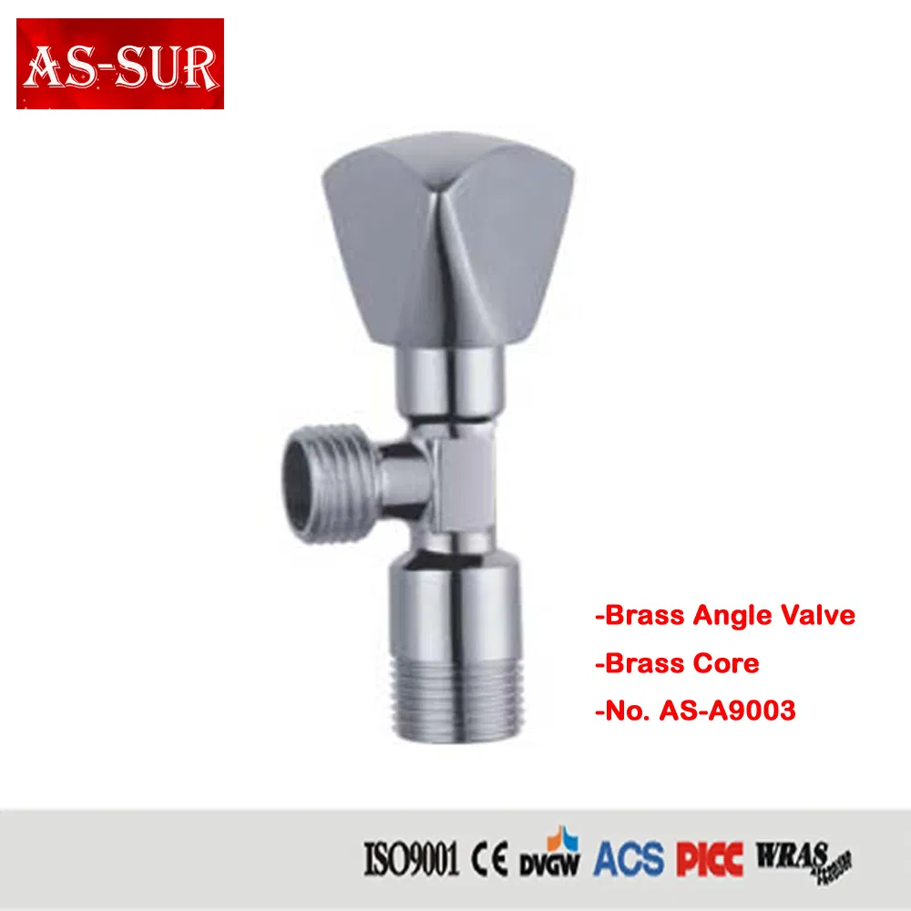 Dn15-20 Chrome Plated 90 Degree Brass Angle Valve A9001
