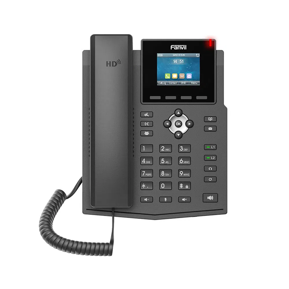 Fanvil X303W WiFi IP Phone, Business VoIP Phone with 4.3-inch LCD, Dual Gigabit Ports, PoE Support, HD Voice, Bluetooth for Office & Home Use