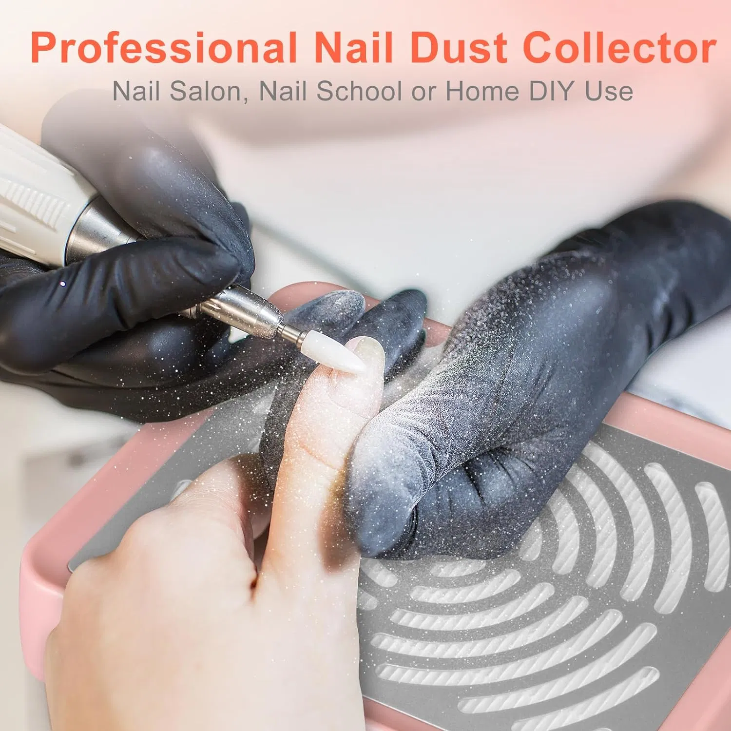 Professional Nail Vacuum Cleaner Dust Collector White Dust Collector Nail Suction