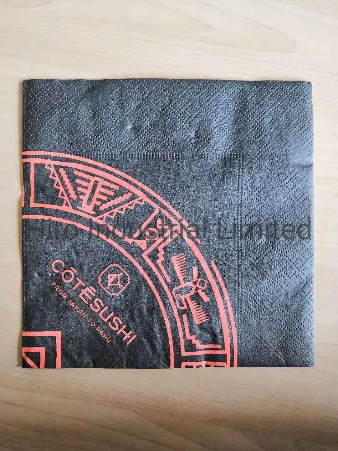 Customized Logo Full Printing Napkins with Pattern for Home and Restaurant Use