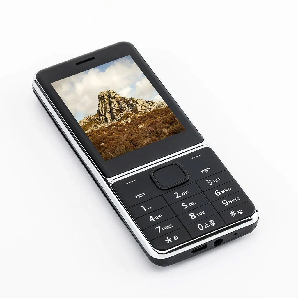 Кнопочный телефон 2G Dual SIM, металлический корпус, 2500 мАч