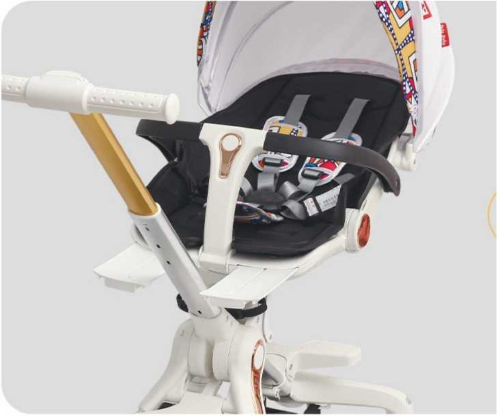 Fully Closed Canopy Elastic Fabric Aluminum Frame Baby Stroller
