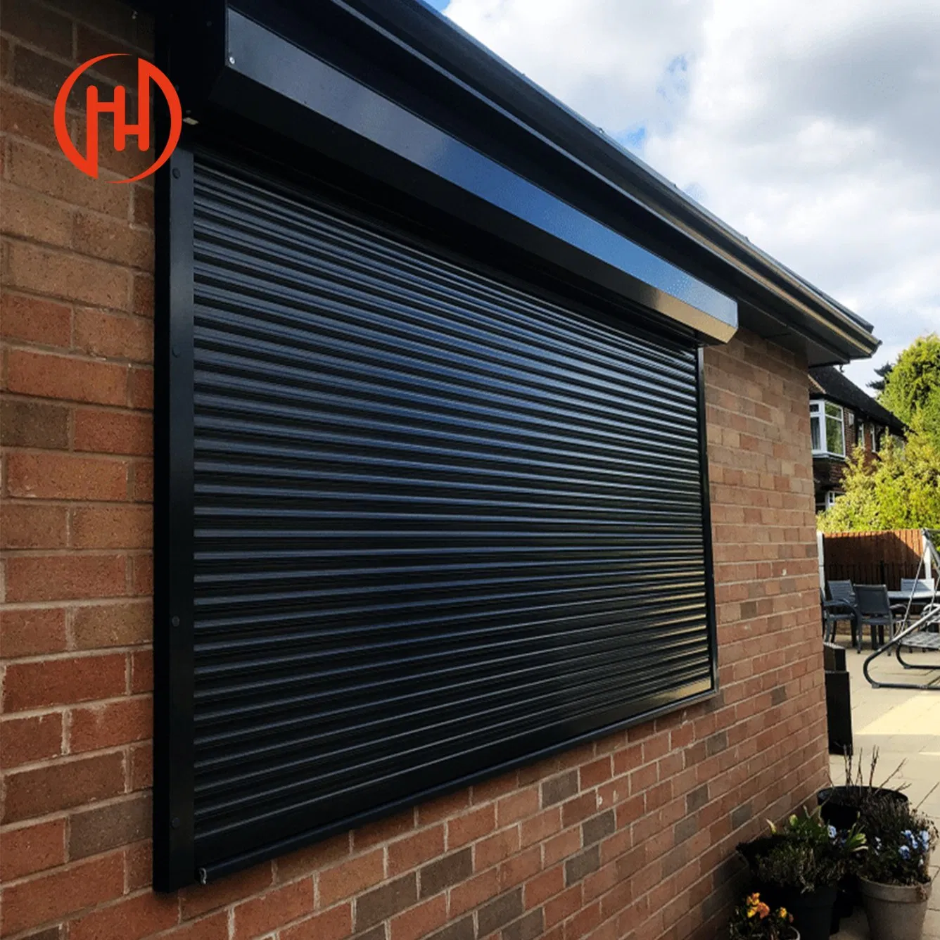 Outdoor Commercial Industrial Motorized Roller Shutter Security Graphic Design