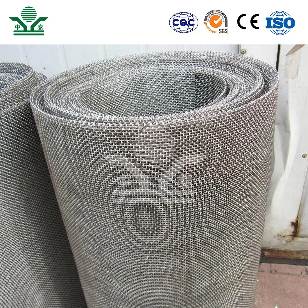 Zhongtai Stainless Steel Mosquito Mesh China Manufacturers Stainless 304 316 Woven Wire Mesh 0.02-6.30mm Diameter Woven Wire Mesh Stainless Steel
